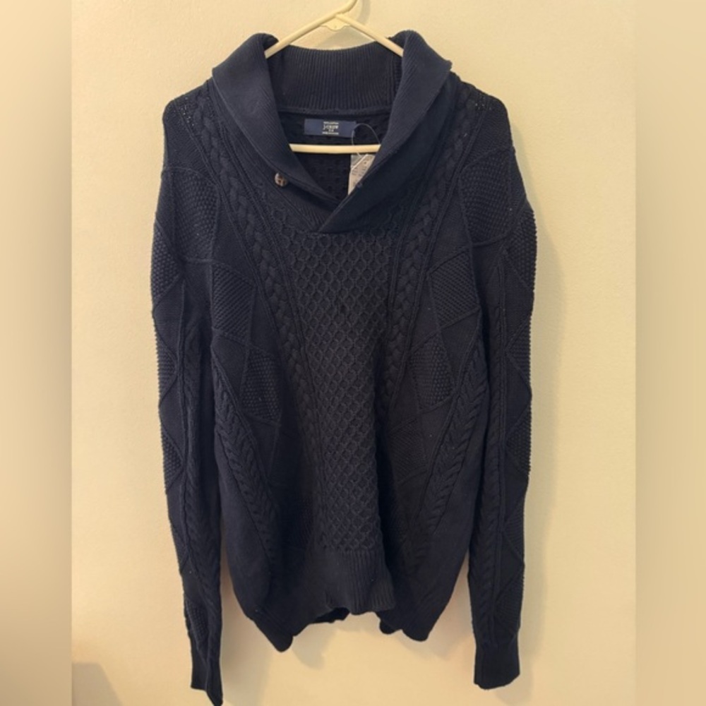 NWT JCrew Dark Blue Knit Sweater, Size L